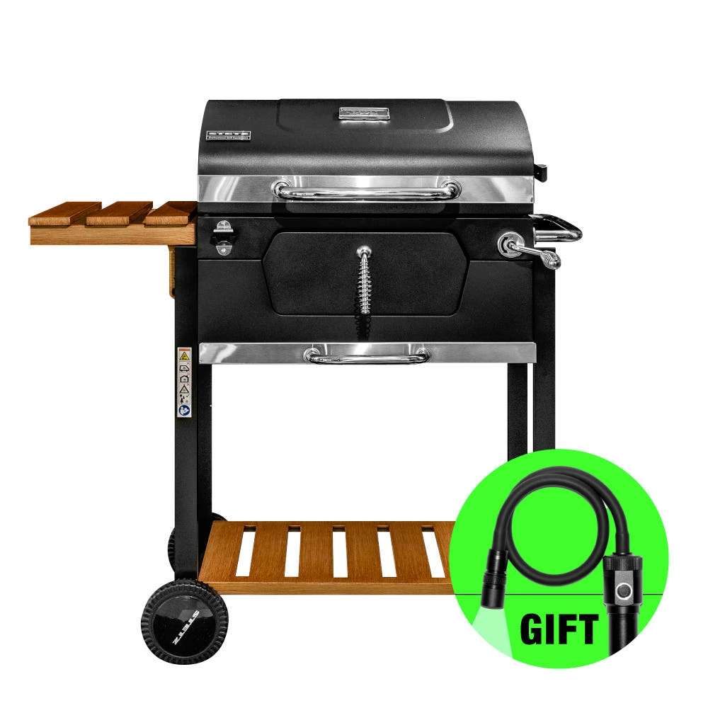 스테츠 프로 스테이션 바베큐 그릴 훈제 훈연 대형 직화 화로 숯불 캠핑 펜션 BBQ 실제 상품 이미지