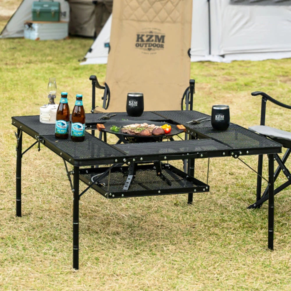 카즈미 옵티머스 화로대 테이블 캠핑 BBQ 접이식 높이조절 실제 상품 이미지