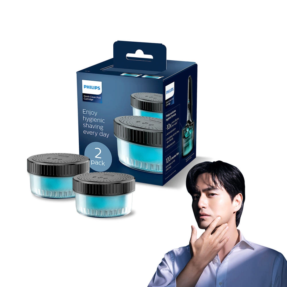매일 쓰는 전기면도기, 물 세척만으로 괜찮을까요?필립스 면도기 정품 세정액 세척액 CC12/51 (2개입)완벽 위생 관리 솔루션